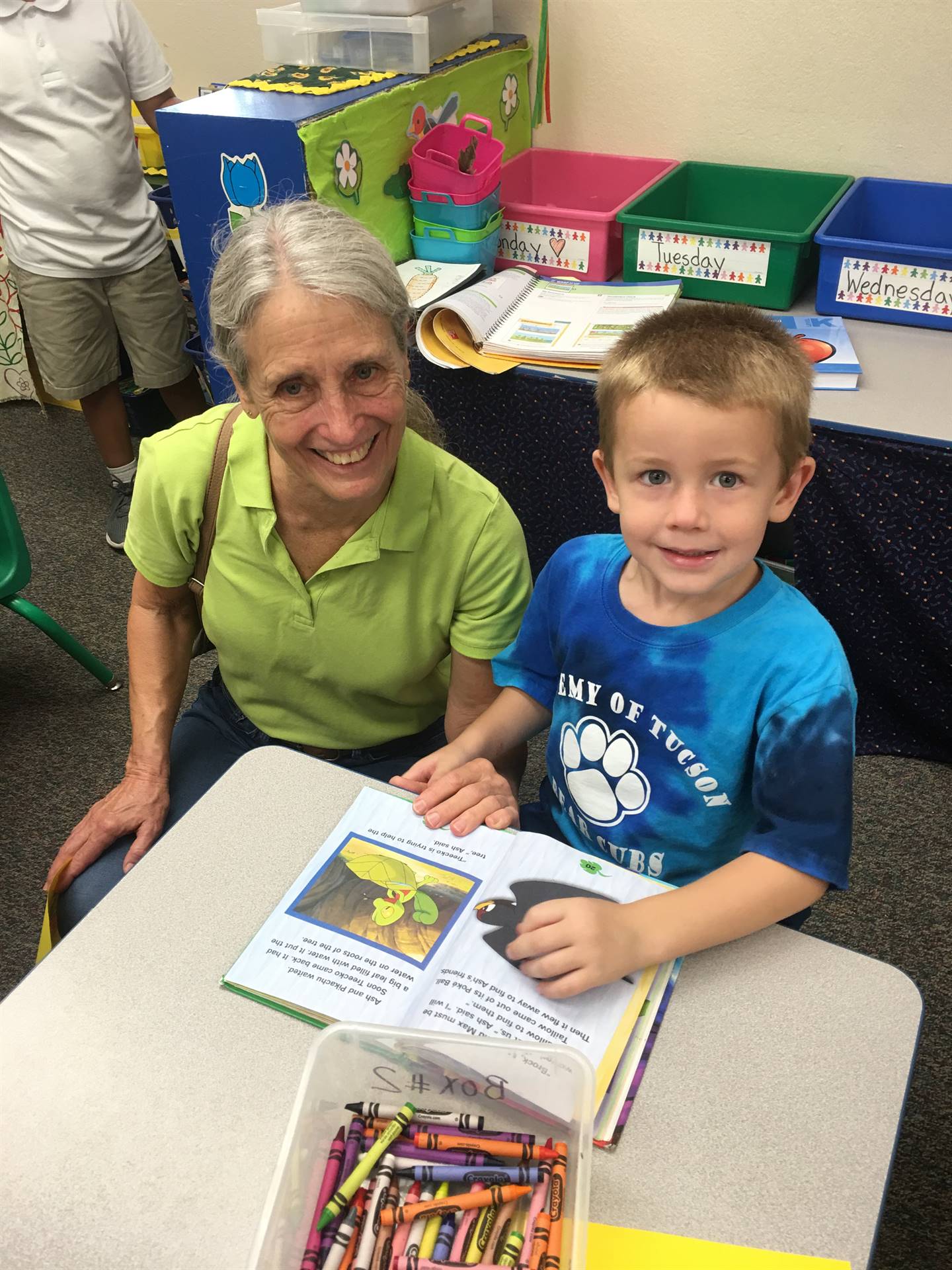 Kinder book with grandparent 