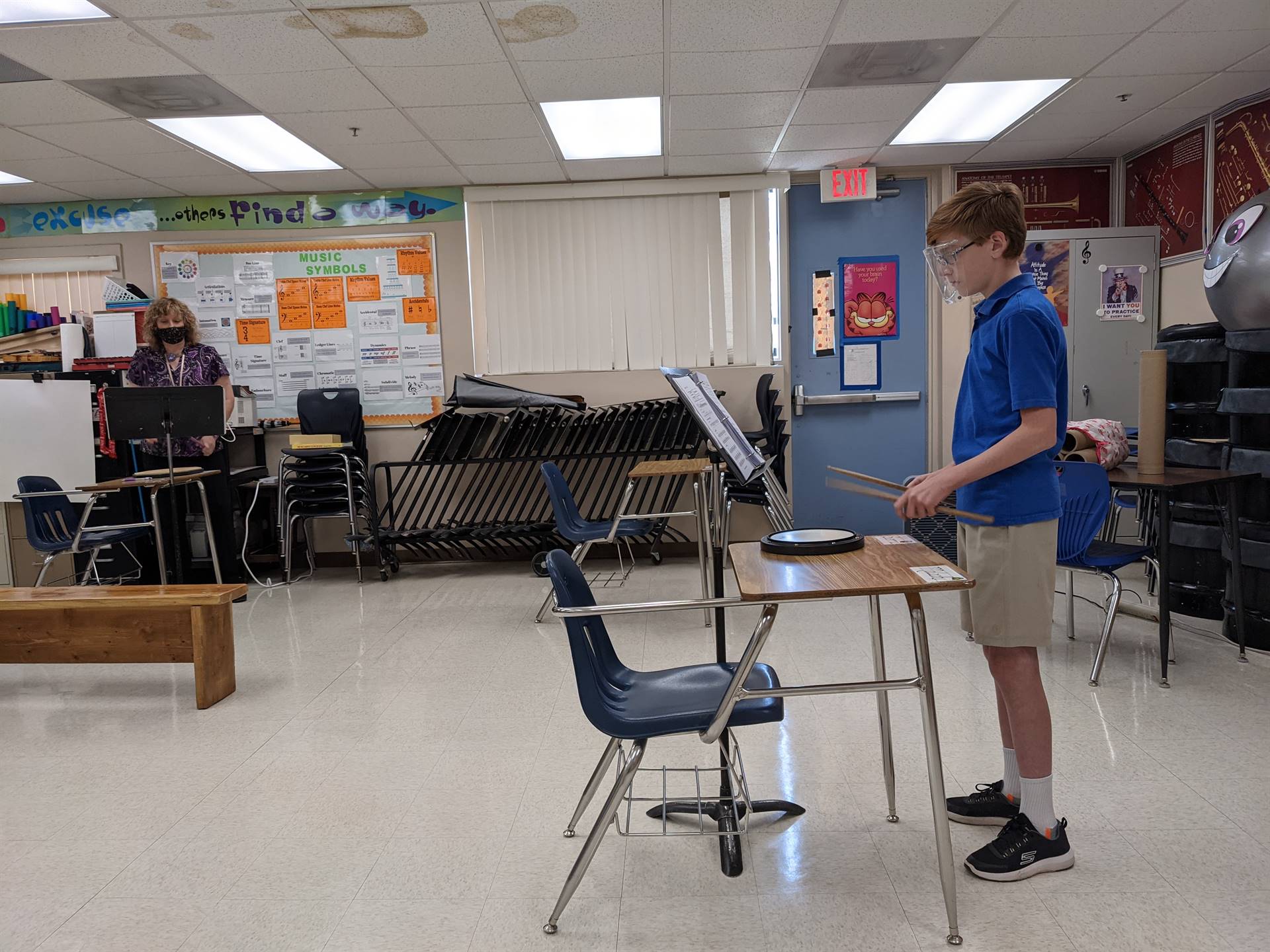 Drum Lesson with Mrs. Cmiel